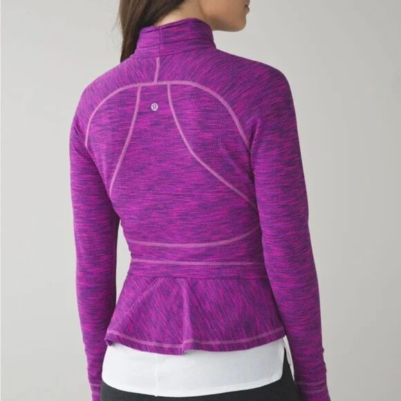 Lululemon, Women's Zip Up Jacket, Hustle in Your Bustle, Pink & Purple, Size 4 - Picture 9 of 9